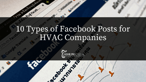 10 Types of Facebook Posts for HVAC Companies